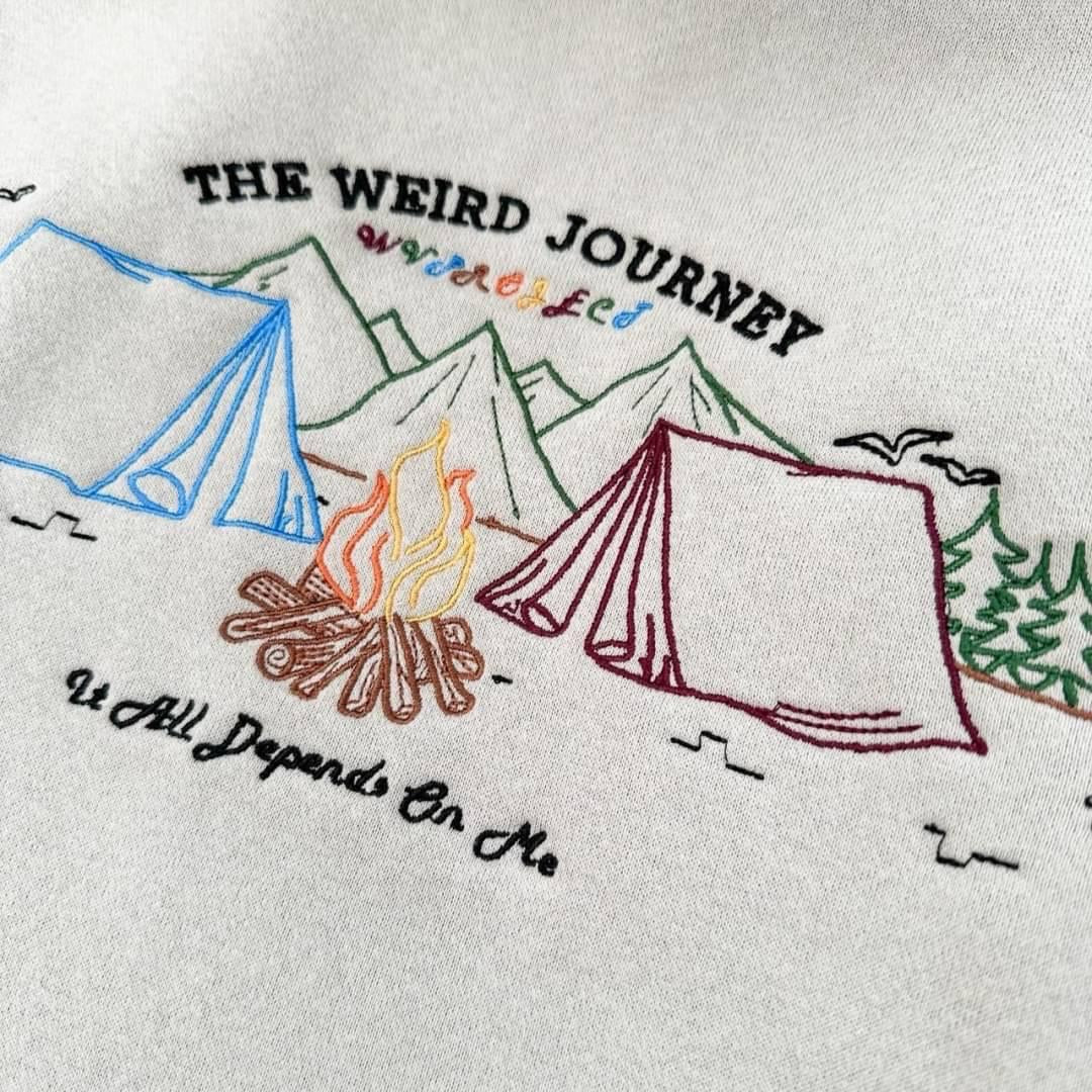 #C58 The Weird Journey Camping Embroidered Hoodie - Idiot Sandwich HK-