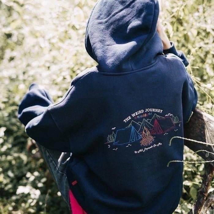 #C58 The Weird Journey Camping Embroidered Hoodie - Idiot Sandwich HK-