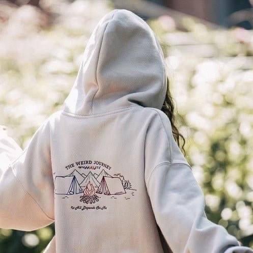 #C58 The Weird Journey Camping Embroidered Hoodie - Idiot Sandwich HK-