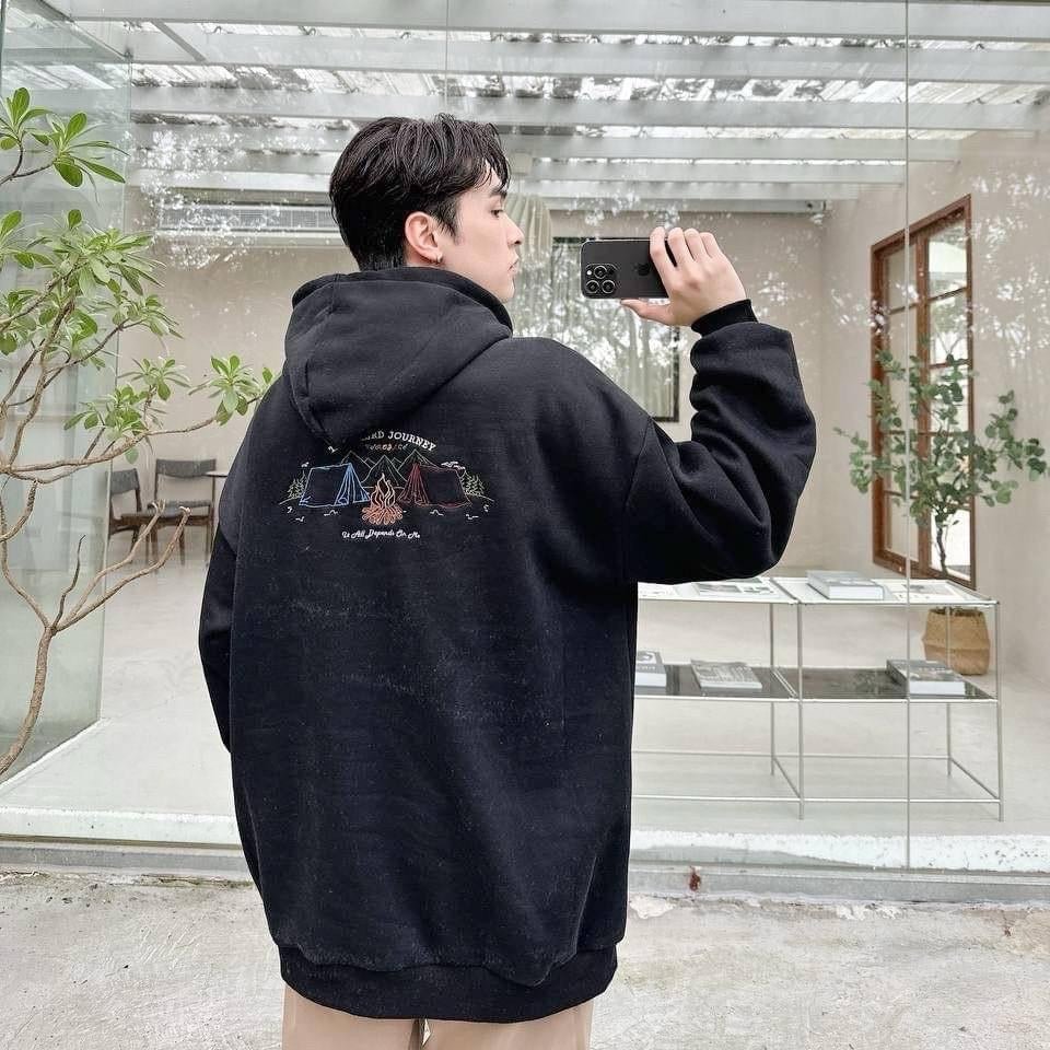 #C58 The Weird Journey Camping Embroidered Hoodie - Idiot Sandwich HK-