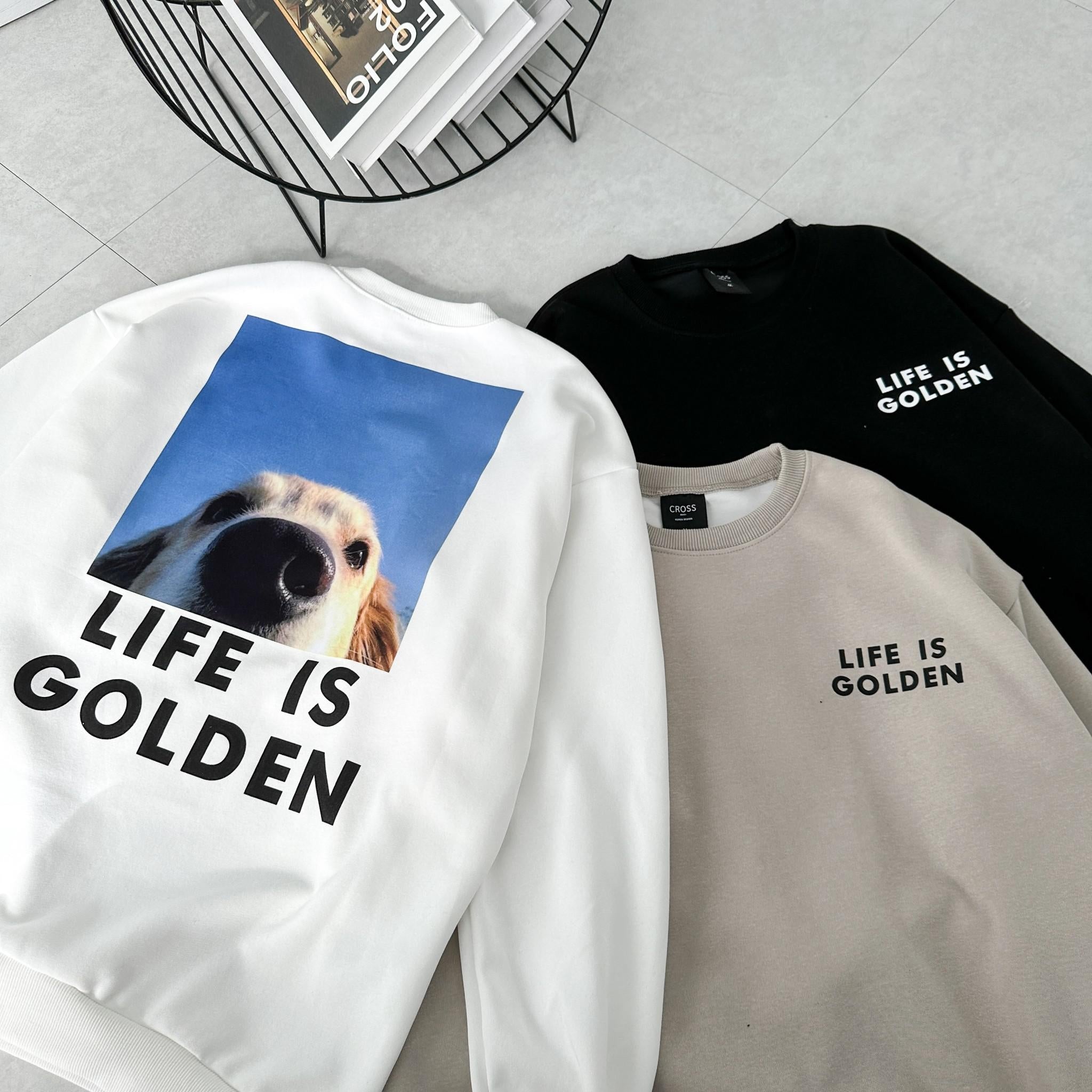 #C72 LIFE IS GOLDEN Dog Sweatshirt - Idiot Sandwich HK-