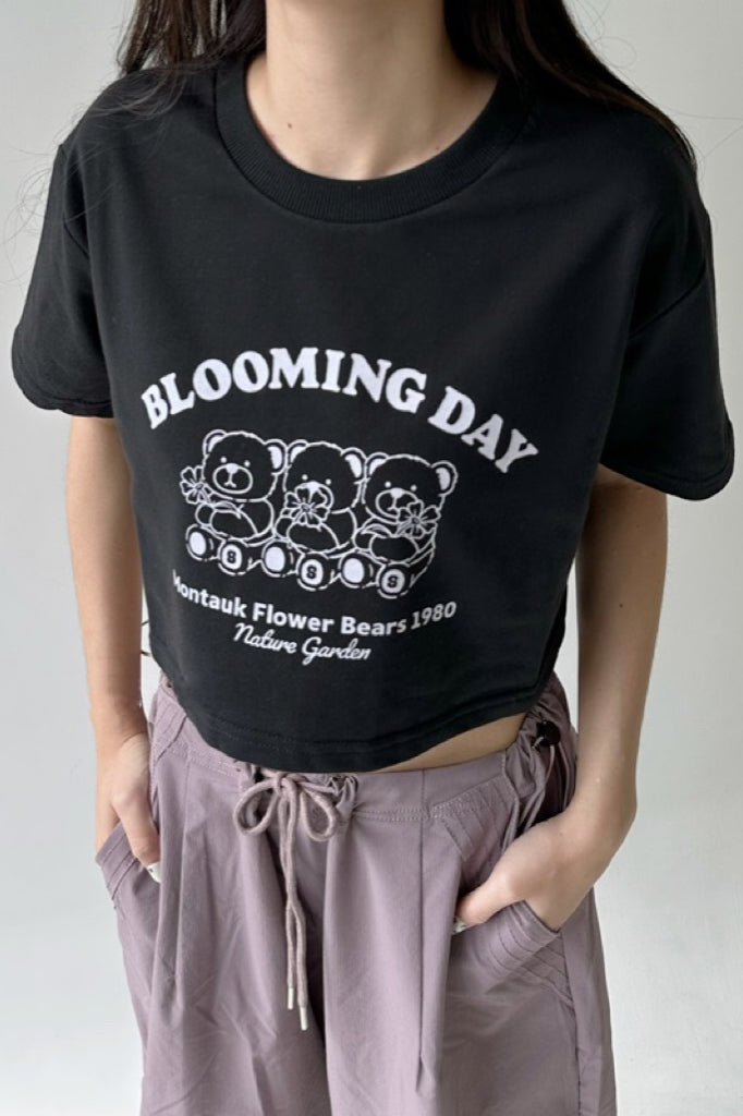 #E02 韓國Blooming Day熊熊情侶T-shirt - Idiot Sandwich HK-