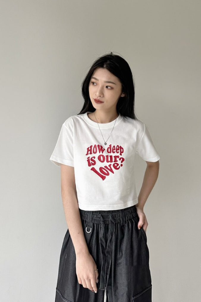 #E08 KOREA How deep is our Love情侶T-shirt - Idiot Sandwich HK-