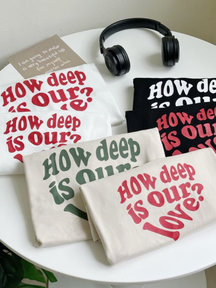 #E08 KOREA How deep is our Love情侶T-shirt - Idiot Sandwich HK-