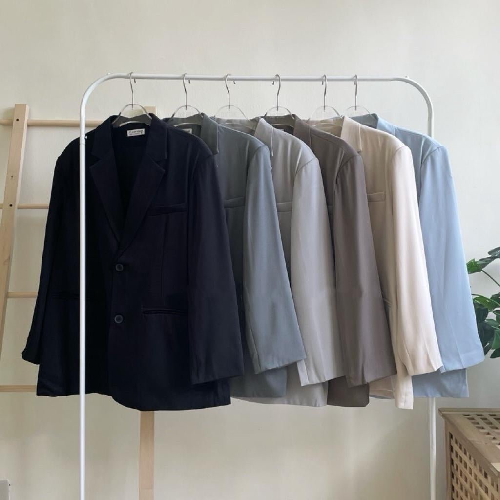 #E14 Shoulder Pad Oversized Suit Jacket - Idiot Sandwich HK-