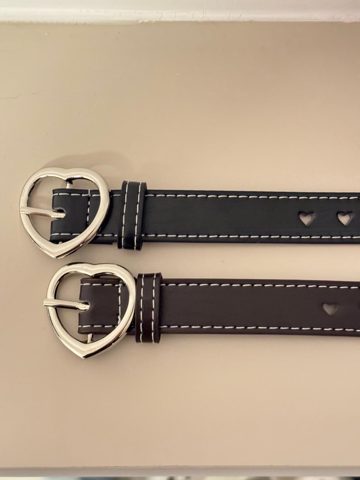 #IS26 Heart-shaped Leather Belt - Idiot Sandwich HK-